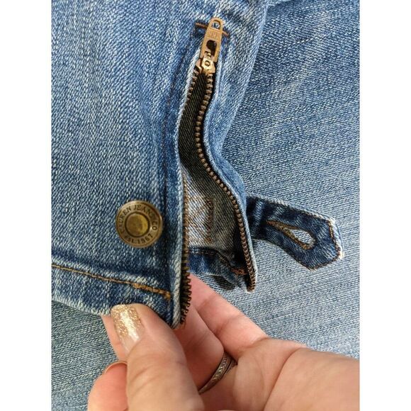 Lauren Jeans Co. Ralph Lauren Jeans Crop Capri Blue 100% Cotton Denim - Picture 7 of 12